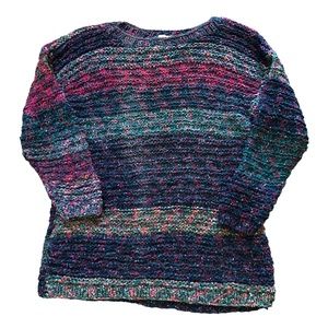 Mobility Vintage 80s Heavy Multicolored Knitted Sweater Urban Hip Hop Grunge OS